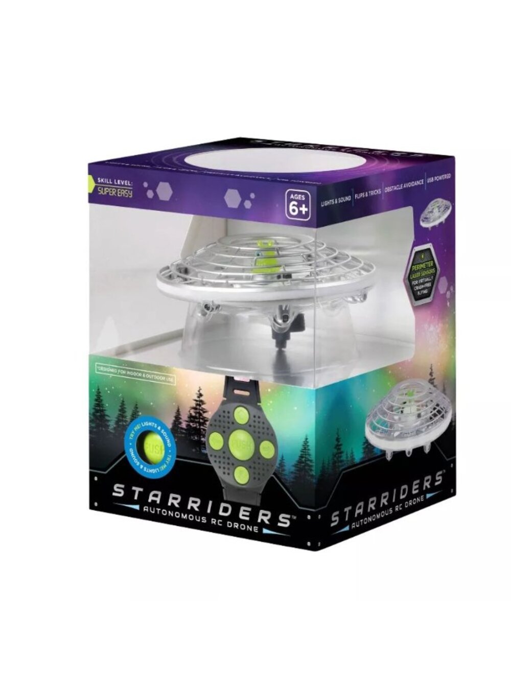Starriders Autonomous RC Drone With Lights Sounds & Obstacle Avoidance For Indoo